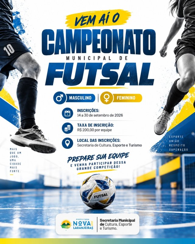 Vem ai o Campeonato Municipal de Futsal